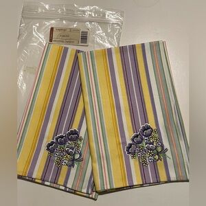 NWT LONGABERGER EASTER STRIPE NAPKINS.